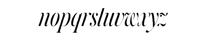 Austin Hairline Condensed Italic Font LOWERCASE
