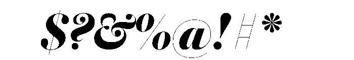 Austin Hairline Extrabold Italic Font OTHER CHARS