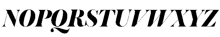 Austin Hairline Extrabold Italic Font UPPERCASE