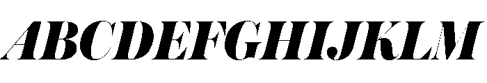 Austin Hairline Fat Italic Font UPPERCASE
