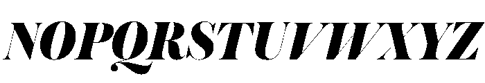 Austin Hairline Fat Italic Font UPPERCASE