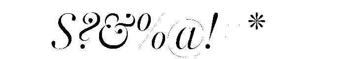 Austin Hairline Light Italic Font OTHER CHARS