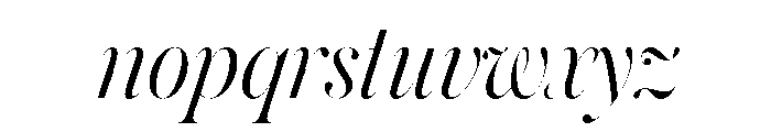 Austin Hairline Light Italic Font LOWERCASE