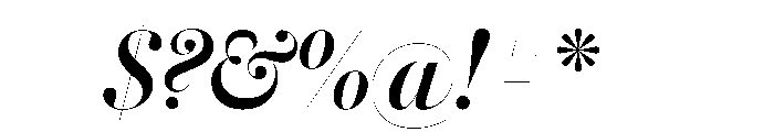 Austin Hairline Medium Italic Font OTHER CHARS