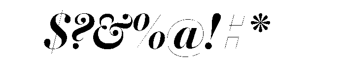 Austin Hairline Semibold Italic Font OTHER CHARS