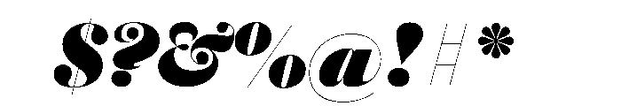Austin Hairline Ultra Italic Font OTHER CHARS