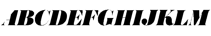 Austin Hairline Ultra Italic Font UPPERCASE