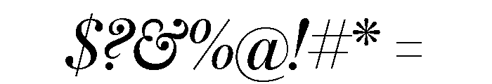 Austin Italic Font OTHER CHARS