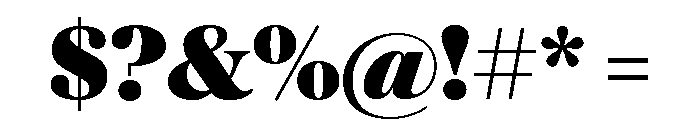 Austin News Deck Fat Font OTHER CHARS