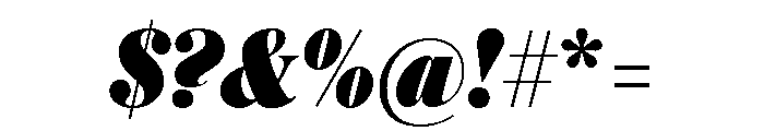 Austin News Headline Condensed Fat Italic Font OTHER CHARS