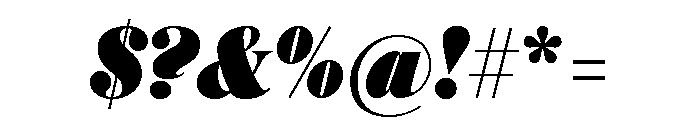 Austin News Headline Condensed Ultra Italic Font OTHER CHARS