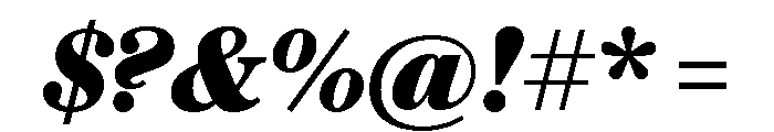 Austin News Text Fat Italic Font OTHER CHARS
