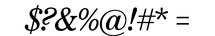Austin News Text Italic Font OTHER CHARS