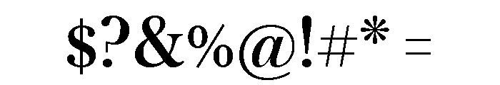 Austin Text Roman No 2 Font OTHER CHARS