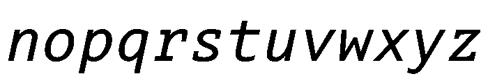 Aubusson Italic Font LOWERCASE