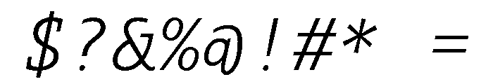 Aubusson Light Italic Font OTHER CHARS