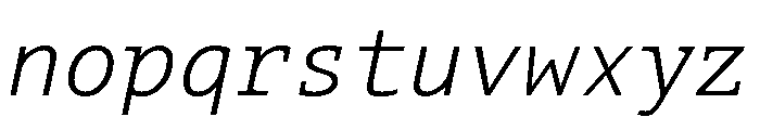Aubusson Light Italic Font LOWERCASE