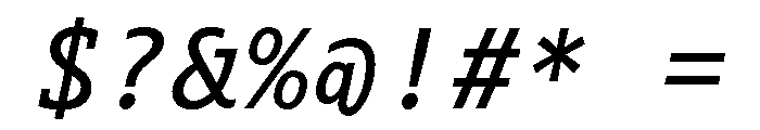 Aubusson Regular Italic Font OTHER CHARS