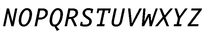 Aubusson Regular Italic Font UPPERCASE