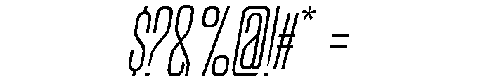 August Light Italic Font OTHER CHARS