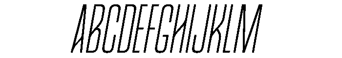 August Light Italic Font UPPERCASE