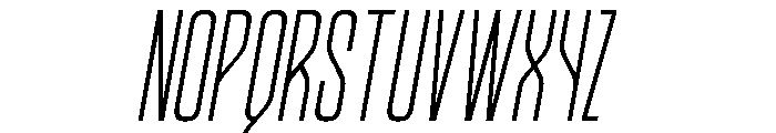 August Light Italic Font UPPERCASE