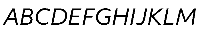 Avenir Italic Font UPPERCASE