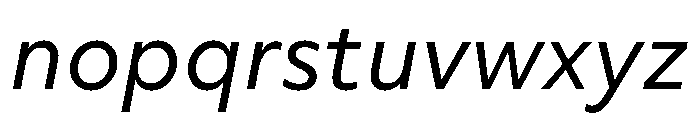 Avenir Italic Font LOWERCASE