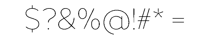 Avenir Next Extra Light Font OTHER CHARS