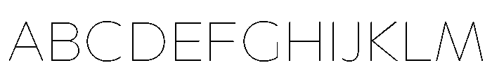 Avenir Next Extra Light Font UPPERCASE