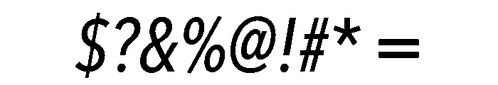 Avenir Next LT Pro Medium Condensed Italic Font OTHER CHARS