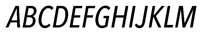 Avenir Next LT Pro Medium Condensed Italic Font UPPERCASE