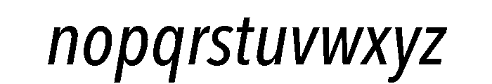 Avenir Next LT Pro Medium Condensed Italic Font LOWERCASE