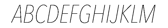 Avenir Next LT Pro Ultra Light Condensed Italic Font UPPERCASE