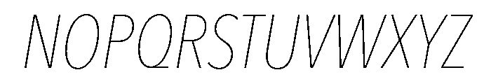 Avenir Next LT Pro Ultra Light Condensed Italic Font UPPERCASE