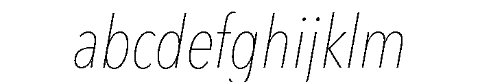 Avenir Next LT Pro Ultra Light Condensed Italic FONT