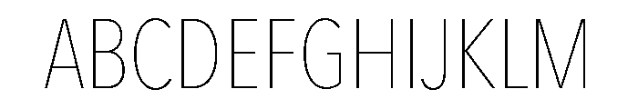 Avenir Next LT Pro Ultra Light Condensed Font UPPERCASE