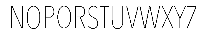 Avenir Next LT Pro Ultra Light Condensed Font UPPERCASE