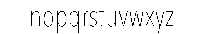 Avenir Next LT Pro Ultra Light Condensed Font LOWERCASE
