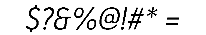 Avenir Next Light Italic Font OTHER CHARS