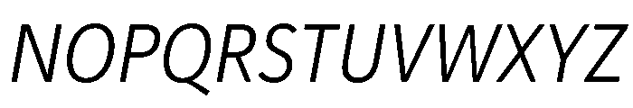 Avenir Next Light Italic Font UPPERCASE