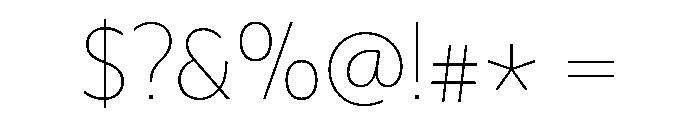 Avenir Next Light Font OTHER CHARS