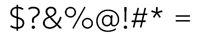Avenir Thin Font OTHER CHARS