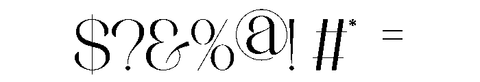 Avakine Regular Font OTHER CHARS
