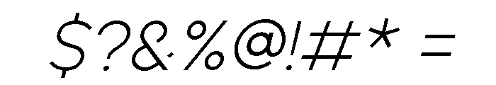 Avalia Italic Font OTHER CHARS