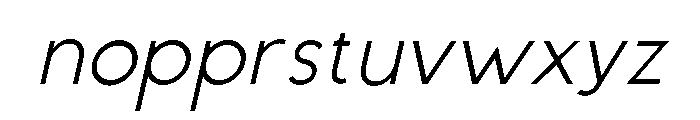 Avalia Italic Font LOWERCASE