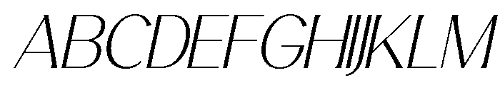 Avehope Extra Light Italic Font UPPERCASE
