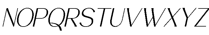 Avehope Extra Light Italic Font UPPERCASE