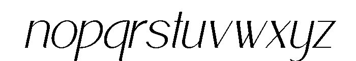 Avehope Extra Light Italic Font LOWERCASE