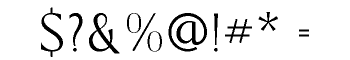 Aveline Chapter Thin Font OTHER CHARS